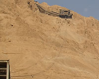 Masada bezoekerscentrum en kabellift